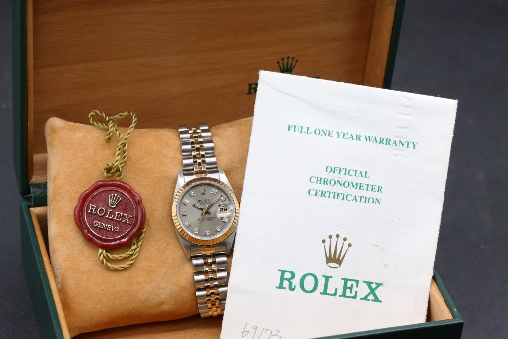 Rolex 69173 Silver Diamond DATEJUST 26mm 1996