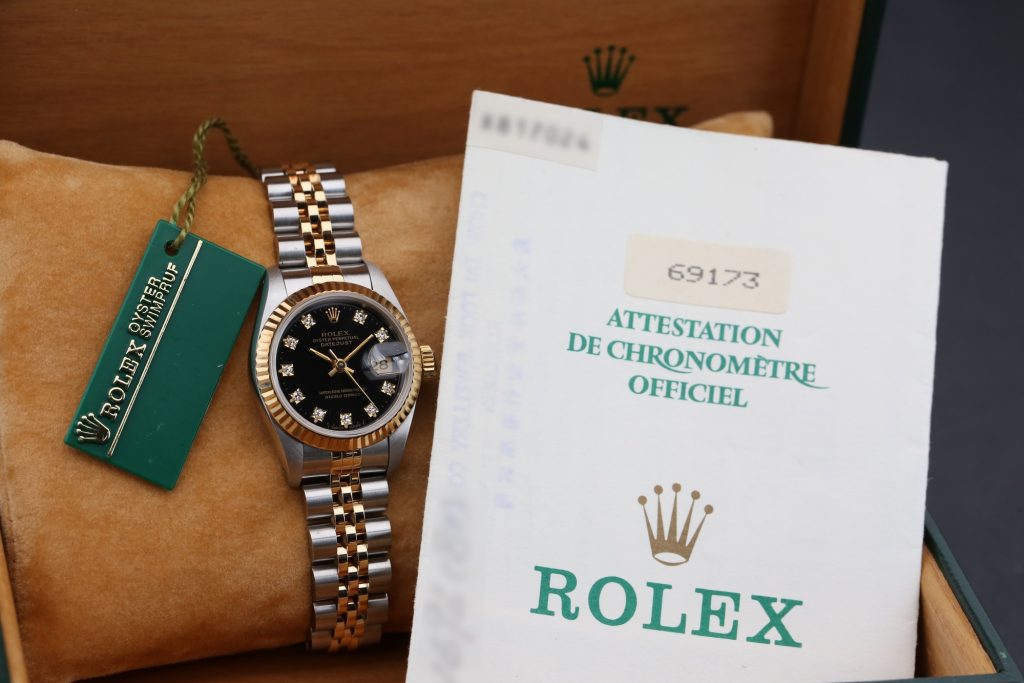 Rolex 69173 Black Diamond DATEJUST 26mm 1993