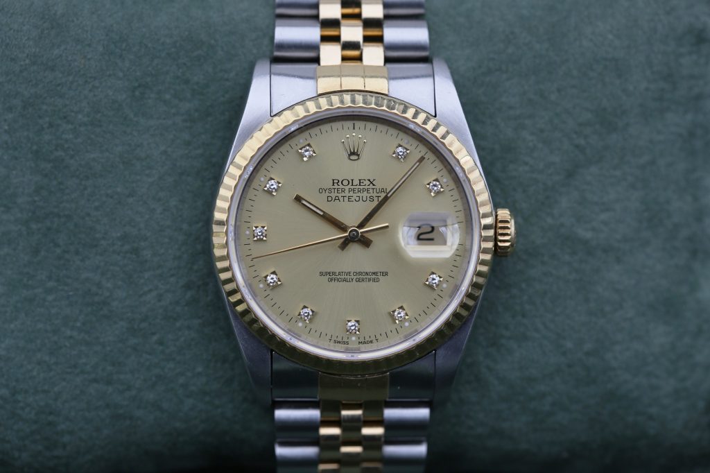 Rolex 16233 Champagne Diamond DATEJUST 36mm 1991