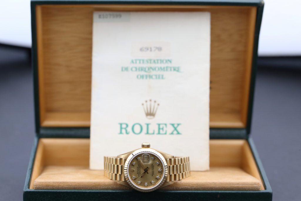 Rolex 69178 Champagne Diamond DATEJUST 26mm 1991