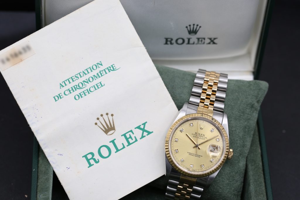 Rolex 16233 Champagne Diamond DATEJUST 36mm 1991