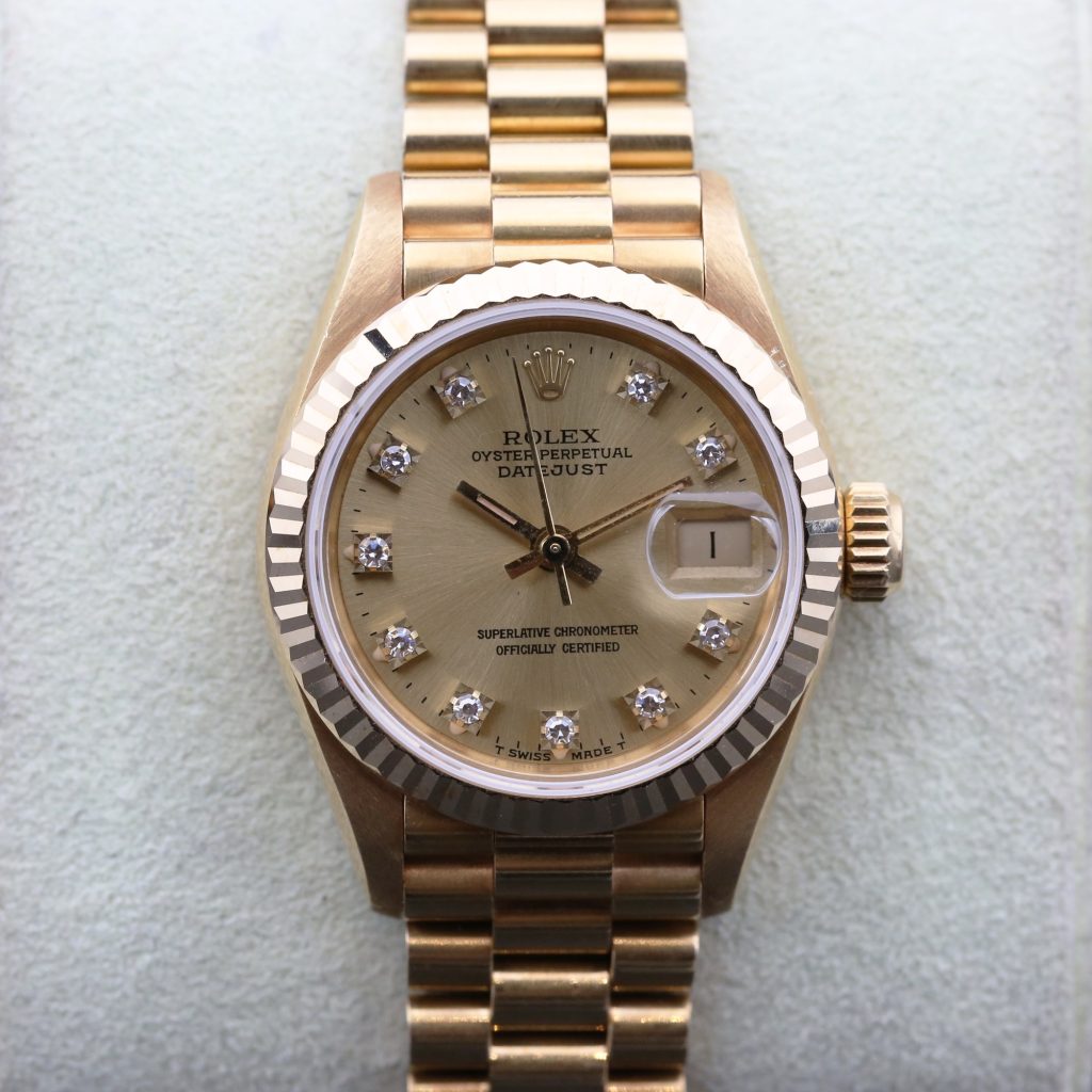 Rolex 69178 Champagne Diamond DATEJUST 26mm 1991