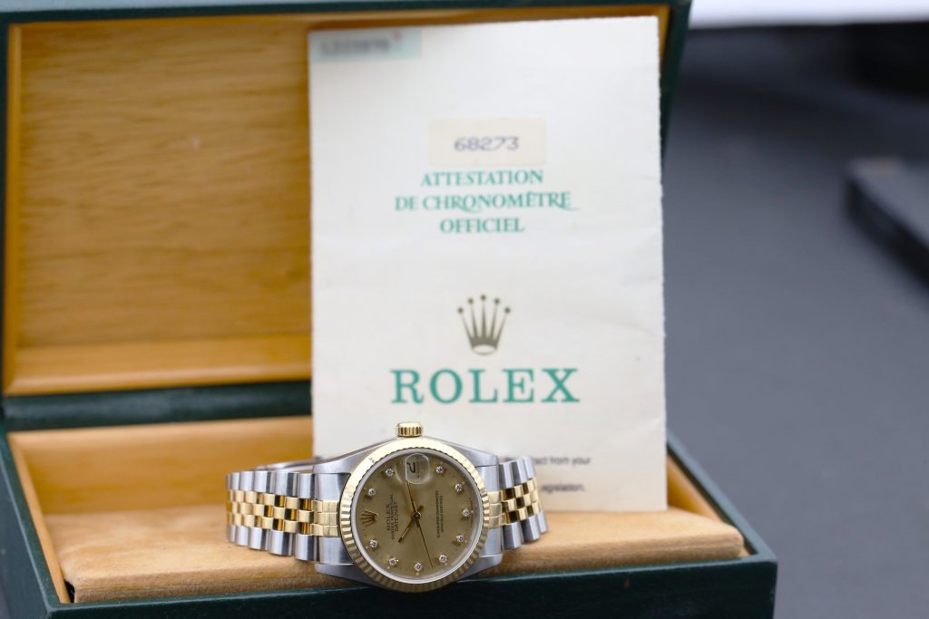 Rolex 68273 Champange Diamond DATEJUST 31mm 1989