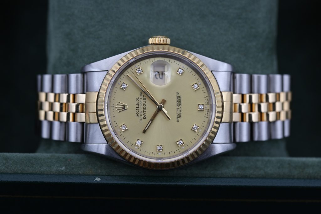 Rolex 16233 Champagne Diamond DATEJUST 36mm 1991